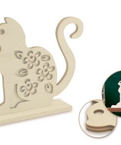Wood Craft: DIY 6" 3D Shape Standing - Cat
