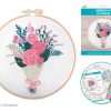 DIY Embroidery Cross-Stitch Kit w/Needle - Floral Bouquet