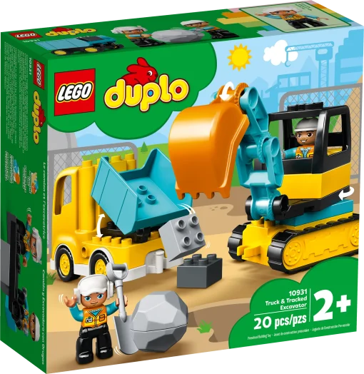 LEGO® DUPLO® Construction Truck & Tracked Excavator 10931 Building Toy (20 Pieces) - Image 2