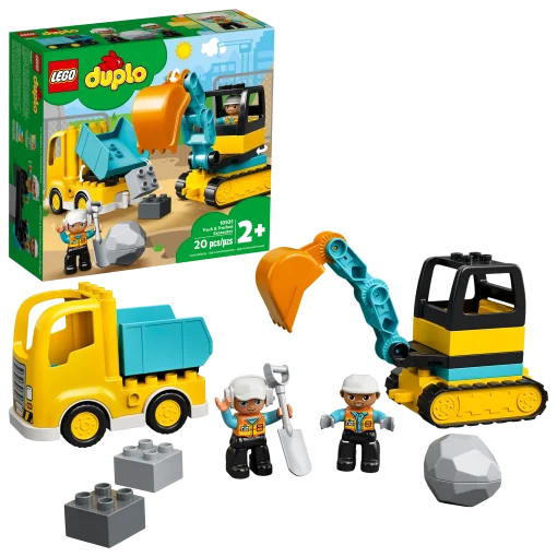 LEGO® DUPLO® Construction Truck & Tracked Excavator 10931 Building Toy (20 Pieces)