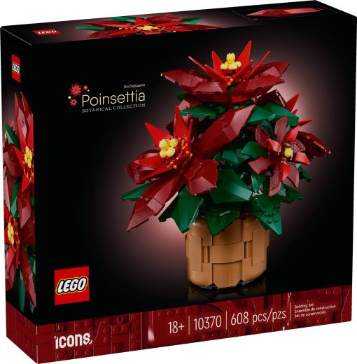 LEGO® Icons Poinsettia Plant Decor Building Set 10370 - Image 2