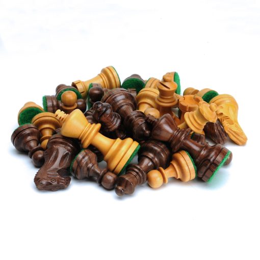 Staunton Chess Set – Weighted Acacia and Boxwood Pieces & Wooden Board 12 in. - Image 8