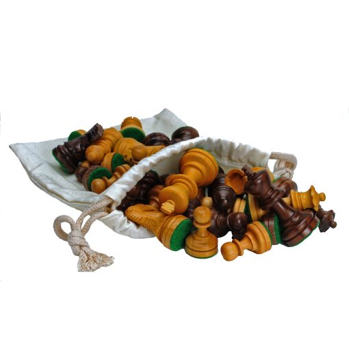 Staunton Chess Set – Weighted Acacia and Boxwood Pieces & Wooden Board 12 in. - Image 7