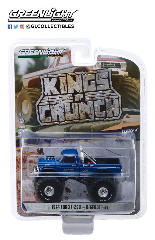 1/64 Bigfoot #1 - 1974 Ford F-250 Monster Truck (Clean Version with 66-Inch Tires) - Greenlight Collectibles - Image 2
