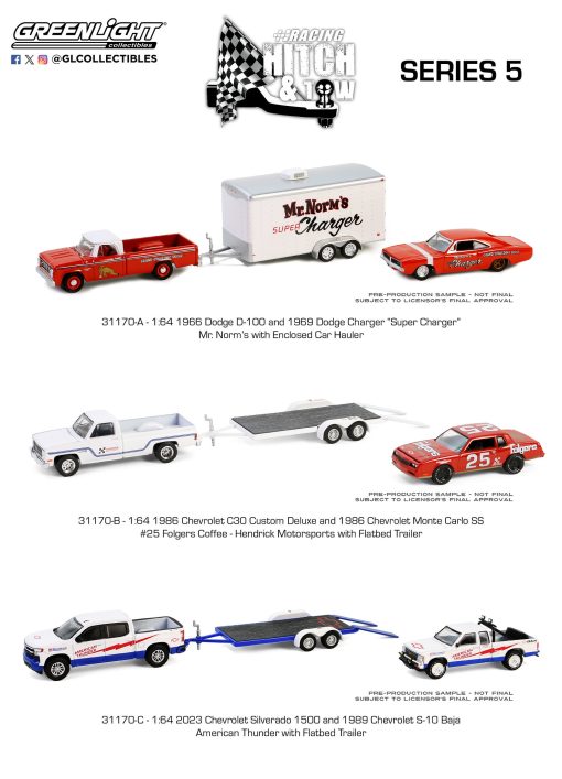 1/64 Racing Hitch & Tow Series 5 - Greenlight Collectibles