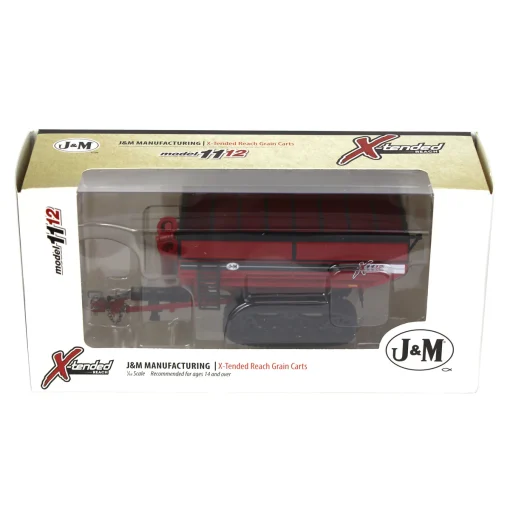 1/64 J&M Grain Cart w/ Tracks - Red - Image 5