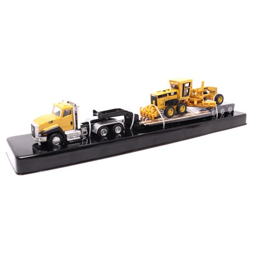 1:87 CAT CT660 Day Cab with Lowboy Trailer & 163H Motor Grader - Image 4