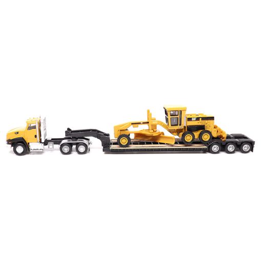 1:87 CAT CT660 Day Cab with Lowboy Trailer & 163H Motor Grader - Image 5