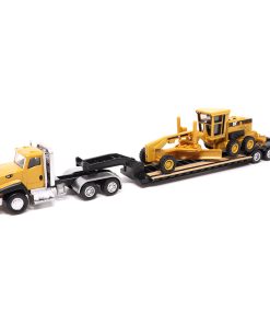 1:87 CAT CT660 Day Cab with Lowboy Trailer & 163H Motor Grader