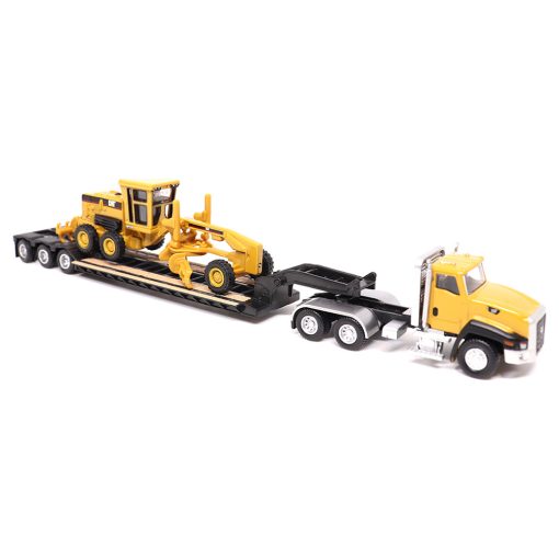 1:87 CAT CT660 Day Cab with Lowboy Trailer & 163H Motor Grader - Image 7