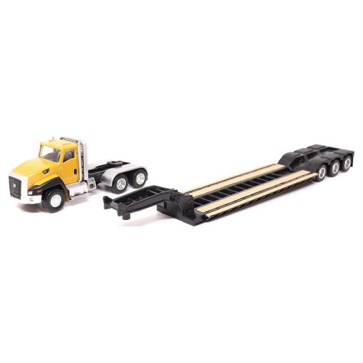 1:87 CAT CT660 Day Cab with Lowboy Trailer & 163H Motor Grader - Image 8