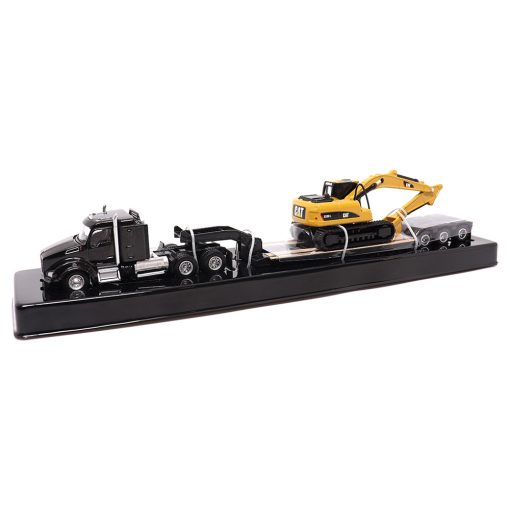 1:87 Kenworth T880 SBFS Sleeper Tractor/Lowboy Trailer & 320D L Hydraulic Excavator - Image 9