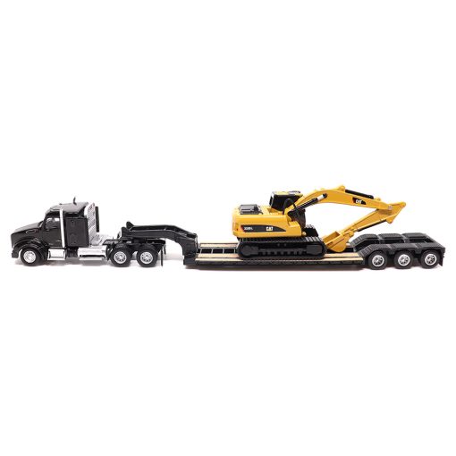 1:87 Kenworth T880 SBFS Sleeper Tractor/Lowboy Trailer & 320D L Hydraulic Excavator - Image 10