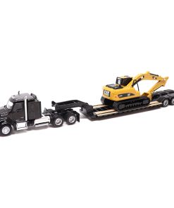 1:87 Kenworth T880 SBFS Sleeper Tractor/Lowboy Trailer & 320D L Hydraulic Excavator
