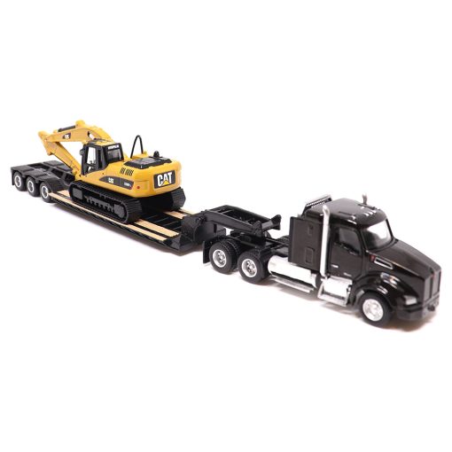 1:87 Kenworth T880 SBFS Sleeper Tractor/Lowboy Trailer & 320D L Hydraulic Excavator - Image 2