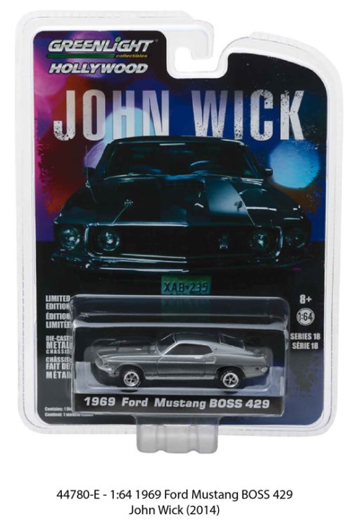 1/64 1969 Ford Mustang BOSS 429 - John Wick (2014) - Greenlight Collectibles - Image 2