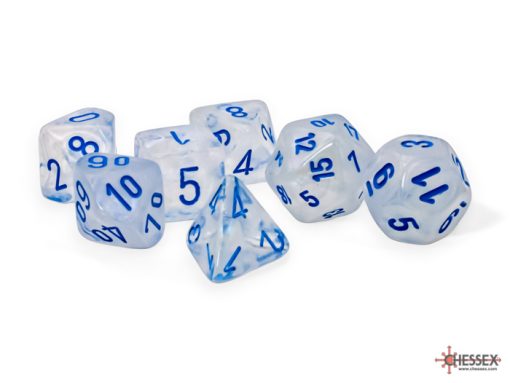 Borealis Mega-hedral Icicle/light blue Luminary 7-Die Set