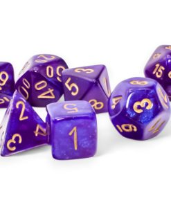 Borealis Mega-hedral Royal Purple/gold Luminary 7-Die Set