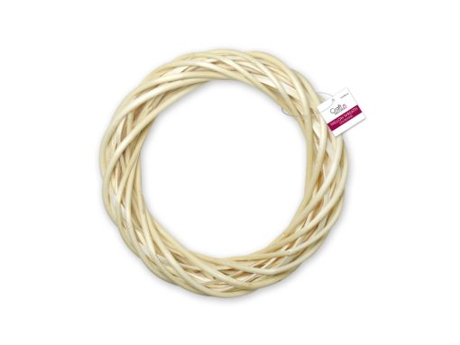 Craft Decor: 8.5" Willow Wreath 1.5"(T) Natural - Image 2