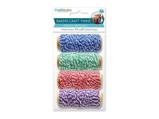 Craft Medley: 30m Bakers Twine 4 Spools Asst (4x10m) Bold - Image 4