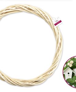 Craft Decor: 16" Willow Wreath 1 5/8"(T) Natural