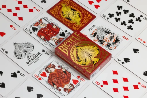 Bicycle Red Dragon Playing Cards - Image 4