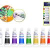 Color Factory: 76ml Premium Acrylic Paint Set 8x9.5ml Tubes A) Basics