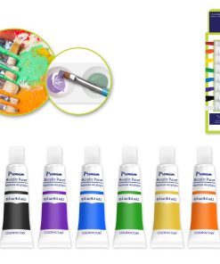 Color Factory: 76ml Premium Acrylic Paint Set 8x9.5ml Tubes A) Basics