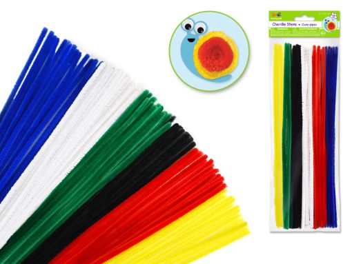 Chenille Stems: 6mmx30cm 100/pk Pipe Cleaners - Multi Mix