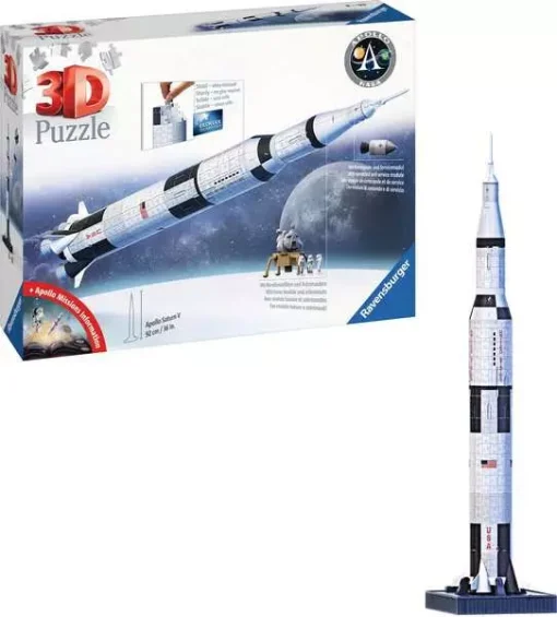 3D Puzzle Apollo Saturn V Rocket - 440 Pieces - Image 3