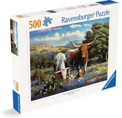 Loving Longhorns - 500 Pieces Puzzle