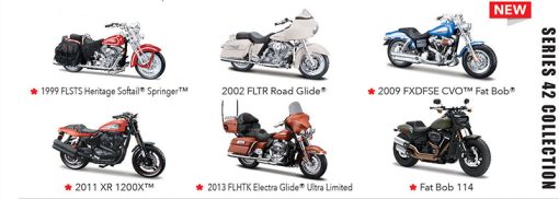 Maisto 1/18 Harley-Davidson Series 42, Sold individually