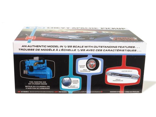 AMT 1960 Chevy Apache Pickup Street Machine 1:25 Scale Model Kit - Image 5