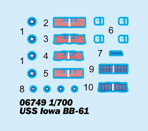 Trumpeter 1:700 U.S.S Iowa BB-61 - Image 3
