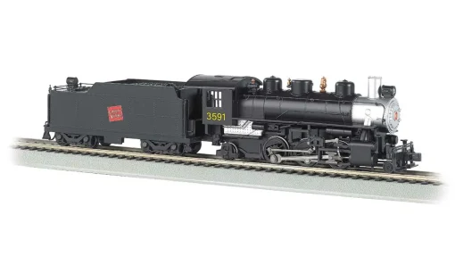 Baldwin 2-6-2 Prairie with Smoke - Standard DC -- Canadian National #3591 (black, silver)