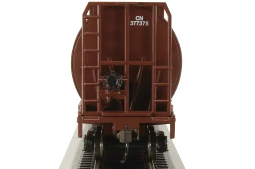 Canadian Cylindrical 4-Bay Grain Hopper - Ready to Run - Silver Series(R) -- Canadian National #377375 (Boxcar Red, CN Noodle) - Image 5