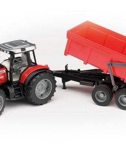 Massey Ferguson 7480 with tipping trailer