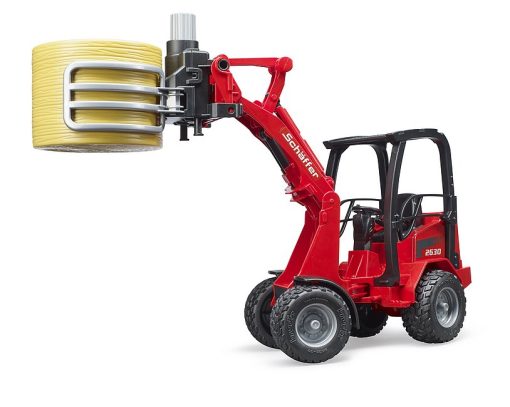 Schäffer Compact loader 2630 with bale gripper + bale - Image 4
