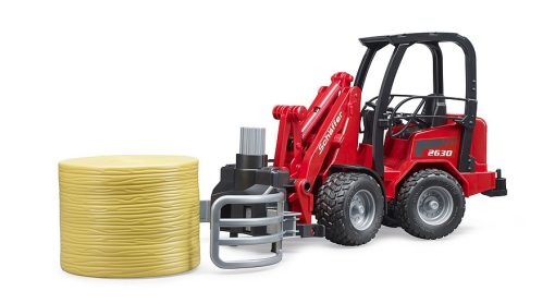 Schäffer Compact loader 2630 with bale gripper + bale - Image 5