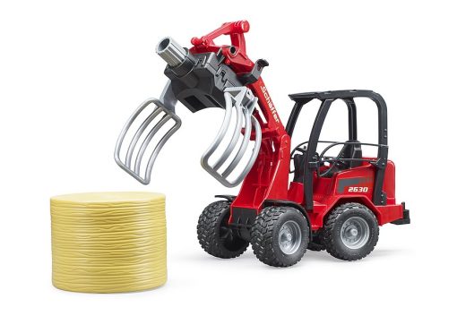 Schäffer Compact loader 2630 with bale gripper + bale - Image 2