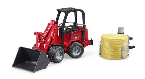 Schäffer Compact loader 2630 with bale gripper + bale - Image 3