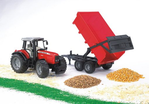 Massey Ferguson 7480 with tipping trailer - Image 2