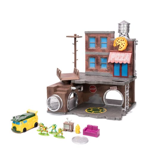 Jada Nano Teenage Mutant Ninja Turtles-Turtle Lair with Figures