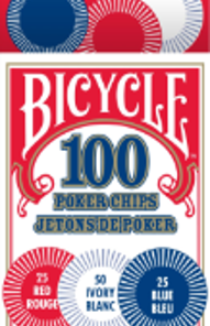 BICYCLE - PLASTIC POKER CHIPS 100 PACK