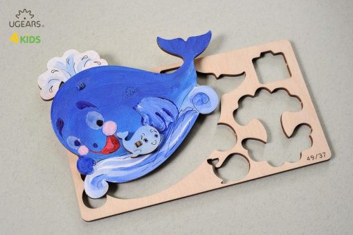 UGears Whale 3D-puzzle Coloring Model - 8 pieces - Image 5