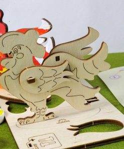 UGears Rooster 3D-puzzle Coloring Model - 8 pieces