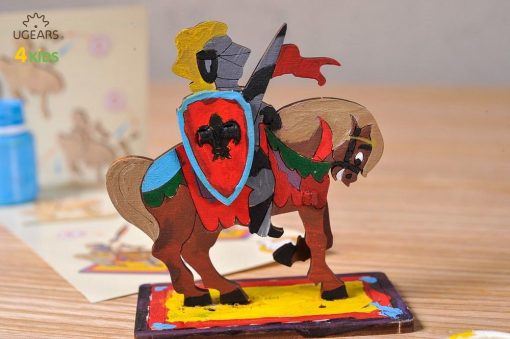UGears Knight 3D-puzzle Coloring Model - 8 pieces - Image 4