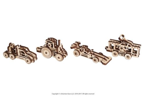 Ugears U-Fidget Vehicles (4 Models) - 62 Pieces - Image 2