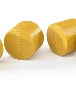 4 Round Unwrapped Hay Bales