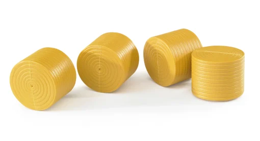 4 Round Unwrapped Hay Bales
